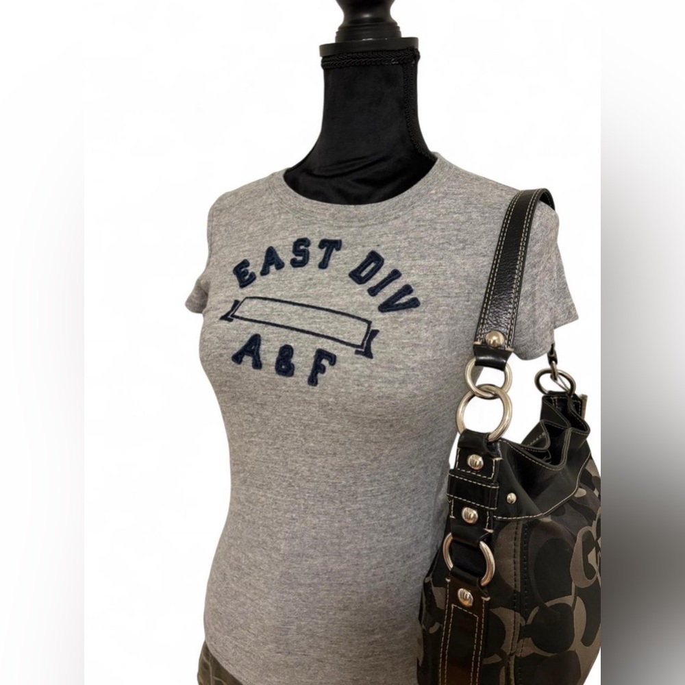 Vintage Abercrombie & Fitch grey baby tee